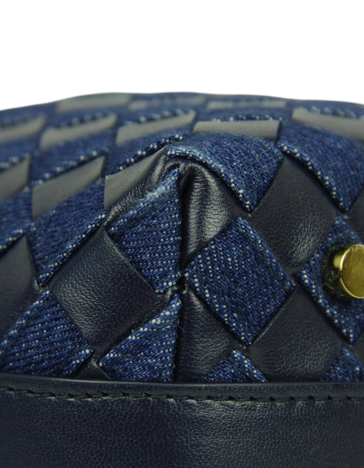 Mini sac Wallace Abysss/Indigo Intrecciato Bottega Veneta 1