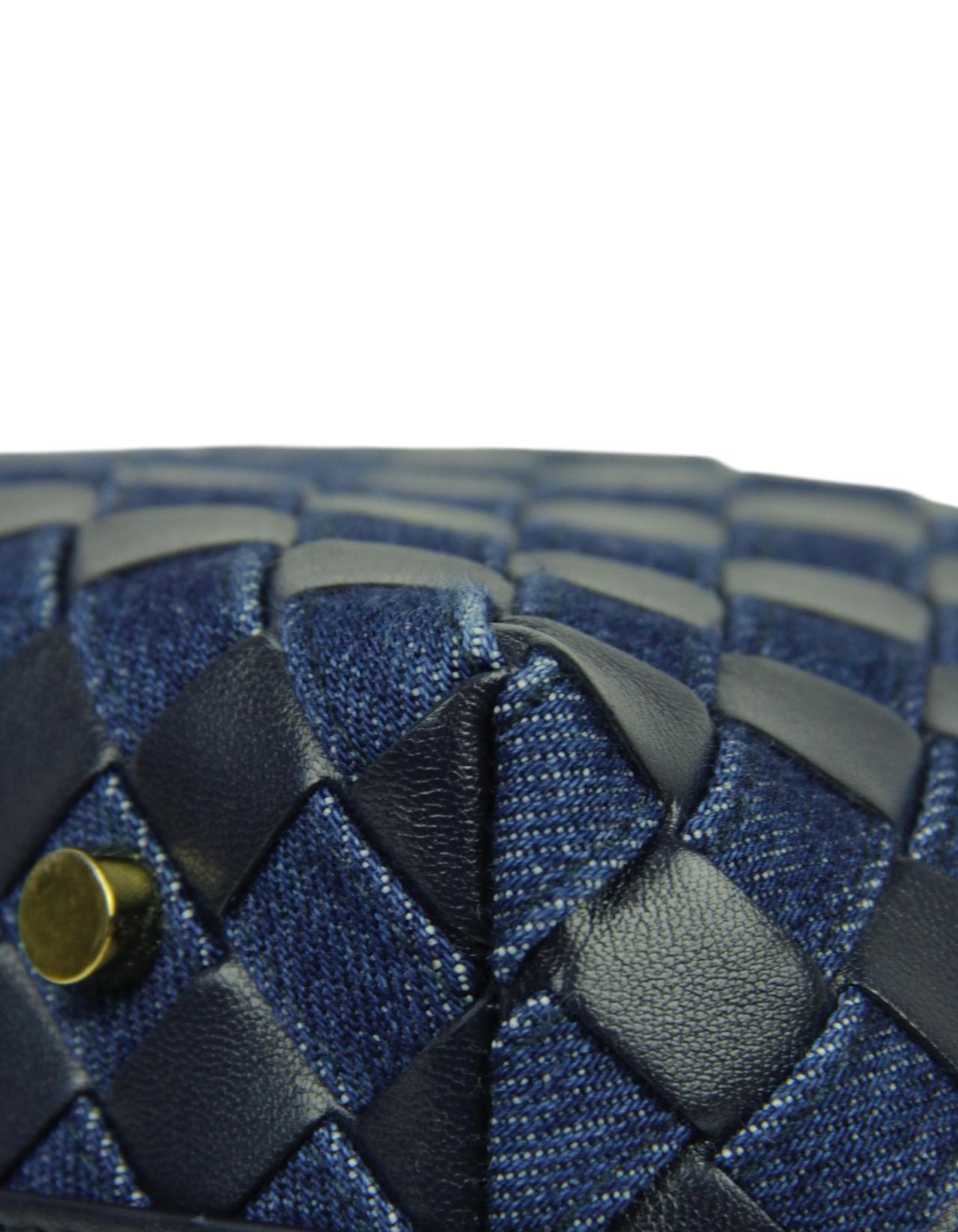Mini sac Wallace Abysss/Indigo Intrecciato Bottega Veneta 4