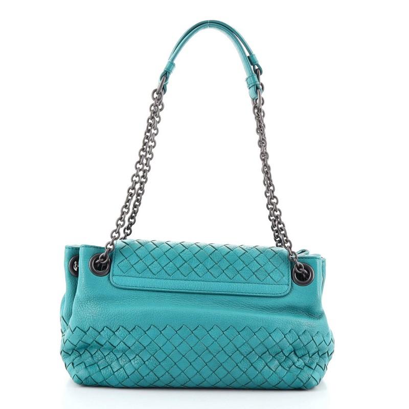 Umhängetasche Intrecciato Nappa Mini mit Akkordeonklappe und Kette von Bottega Veneta im Zustand „Gut“ in NY, NY
