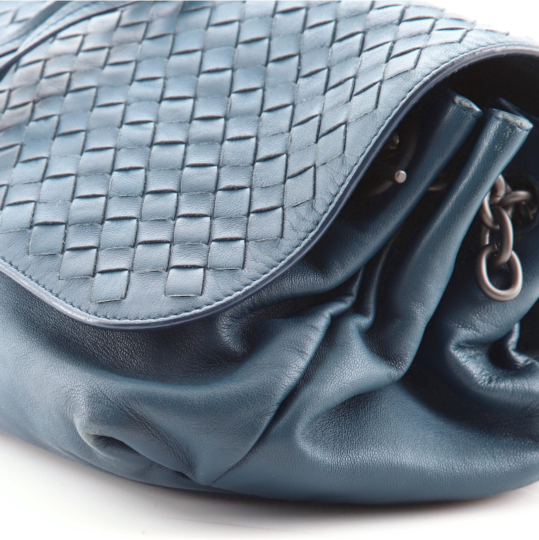 Bottega Veneta Accordion Flap Messenger Leather with Intrecciato Medium 2