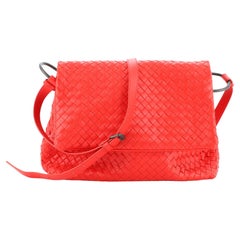 Bottega Veneta Adjustable Flap Shoulder Bag Intrecciato Nappa Medium