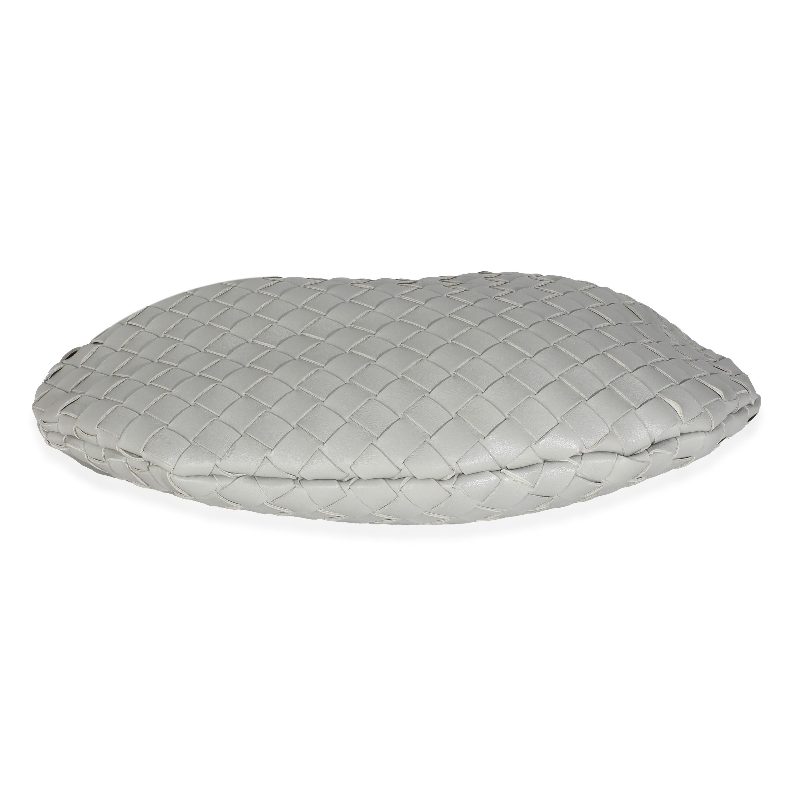 Bottega Veneta Agate Grey Nappa Intrecciato Sardine Bag For Sale 3