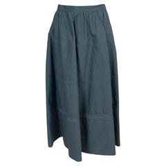 BOTTEGA VENETA Falda MIDI PANELADA 2018 de algodón azul 40 S