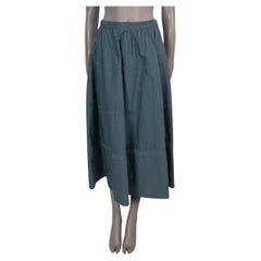 BOTTEGA VENETA airforce blue cotton 2018 PANELLED MIDI Skirt 40 S