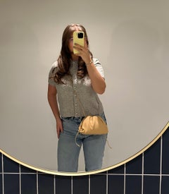 Bottega Veneta Almond Calfskin Leather Mini The Pouch