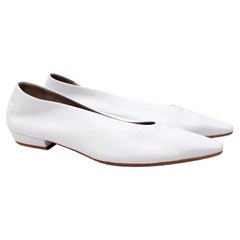 Bottega Veneta Almond White Leather Slippers