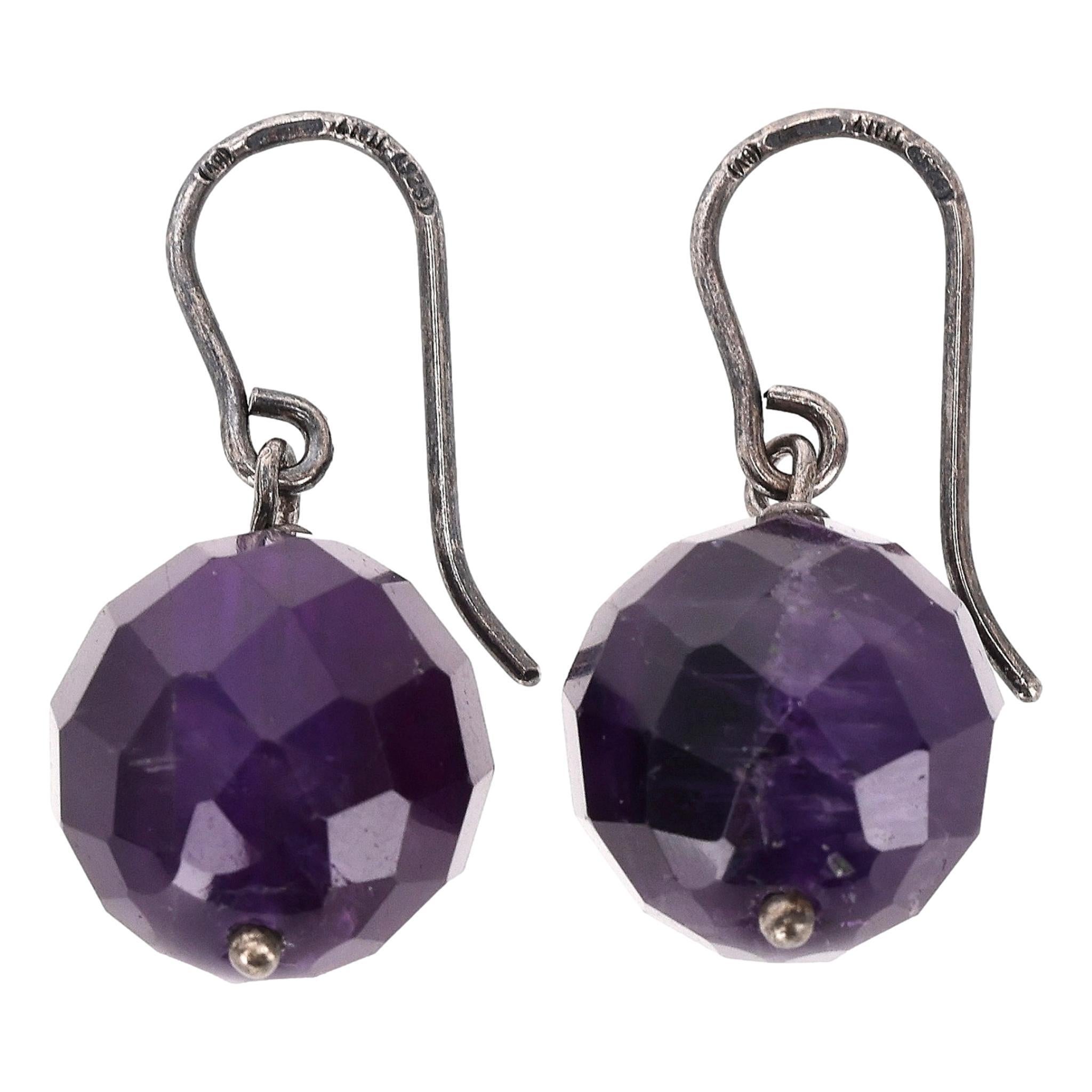 Bottega Veneta Amethyst Perlenkette & passende Ohrringe Set Damen im Angebot
