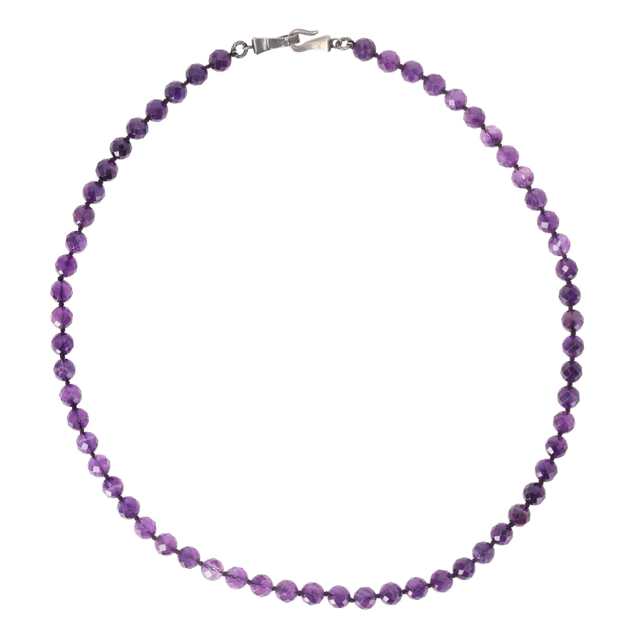 Bottega Veneta Amethyst Perlenkette & passende Ohrringe Set im Angebot 1