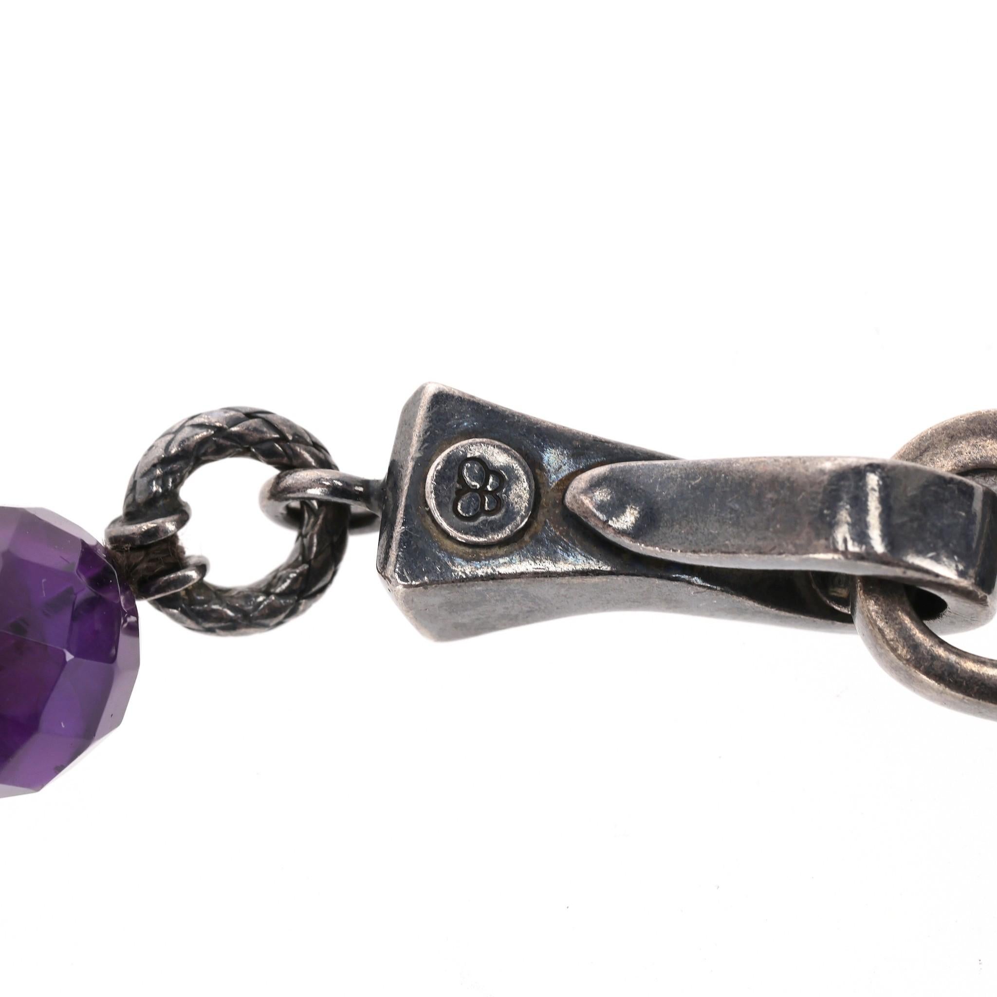 Bottega Veneta Amethyst Perlenkette & passende Ohrringe Set im Angebot 4