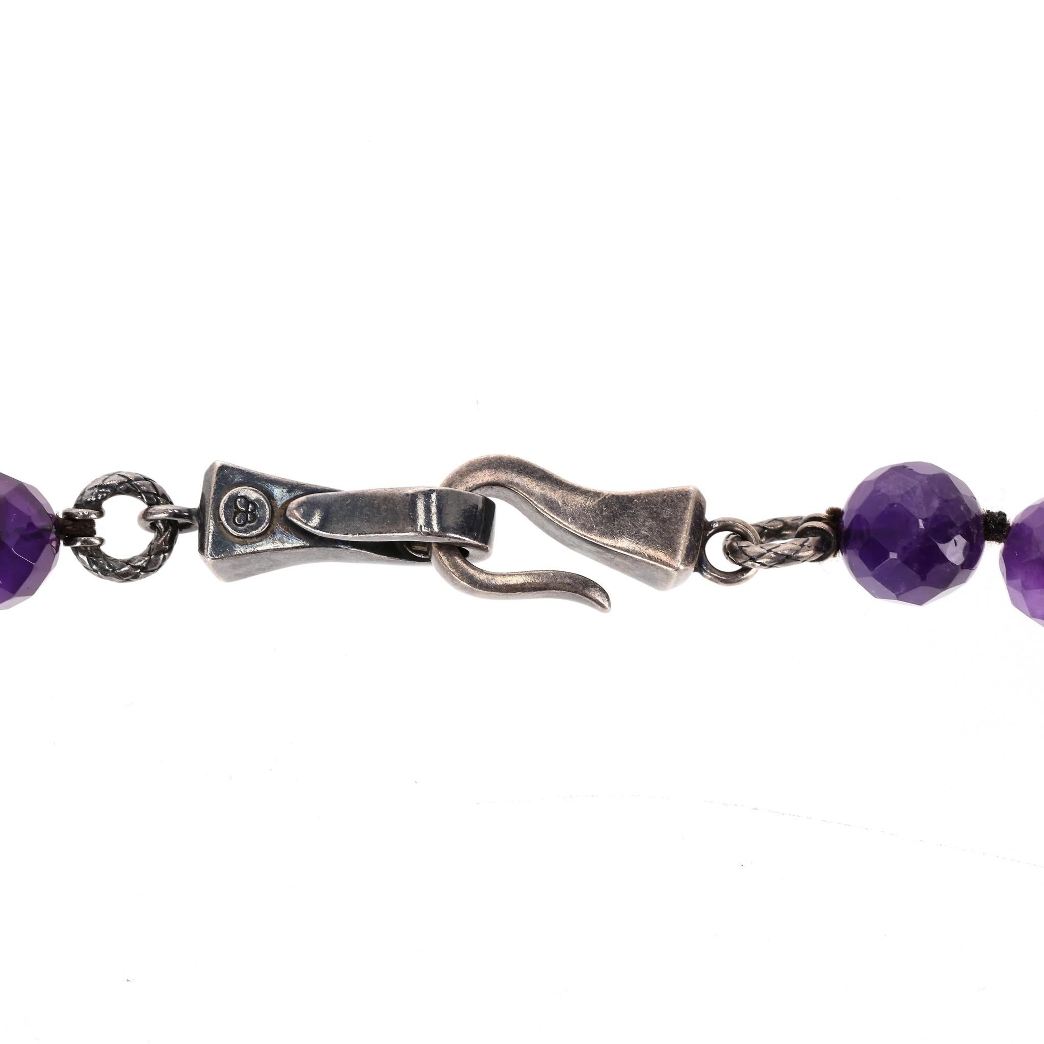 Bottega Veneta Amethyst Perlenkette & passende Ohrringe Set im Angebot 5