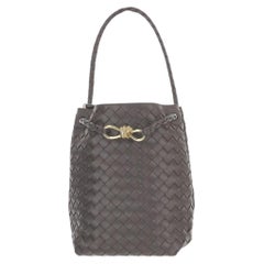 Bottega Veneta Andiamo Bucket Bag — Gray