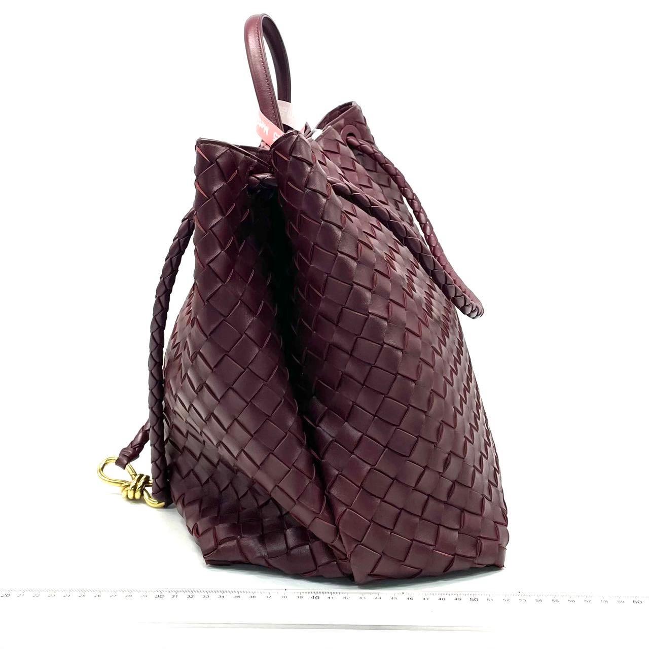 Bottega Veneta Andiamo Large Burgundy Handbag en vente 3