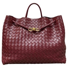 Bottega Veneta Andiamo Large Burgundy Handbag