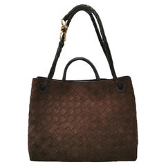 Bottega Veneta Andiamo Medium Dark Brown Suede Handbag Bottega Veneta Andiamo Medium Dark Brown Suede Handbag