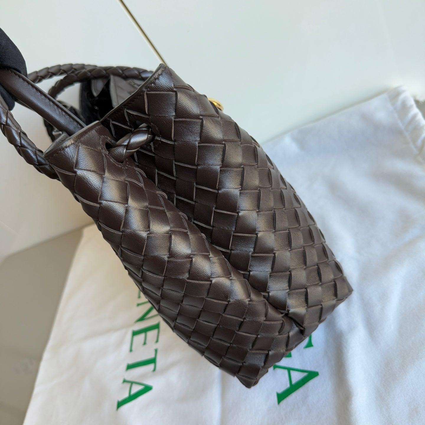 Donna Bottega Veneta Andiamo Medium Fondant Marrone Cioccolato Scuro in vendita