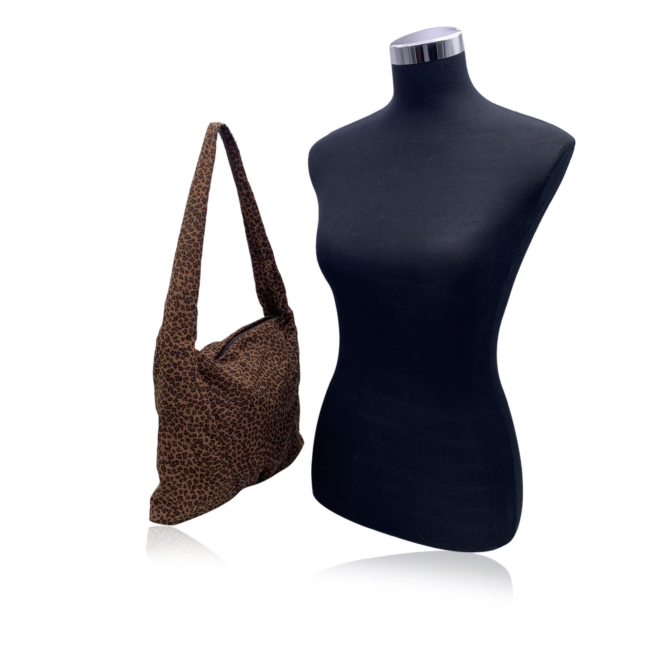 Bottega Veneta leopard animalier nylon tote shoulder bag. Upper zipper closure. Signature fabric lining. 1 side zip pocket inside 'Bottega Veneta - Made in Italy' tag inside Condition B - VERY GOOD Minimal darkness on canvas due to normal use.