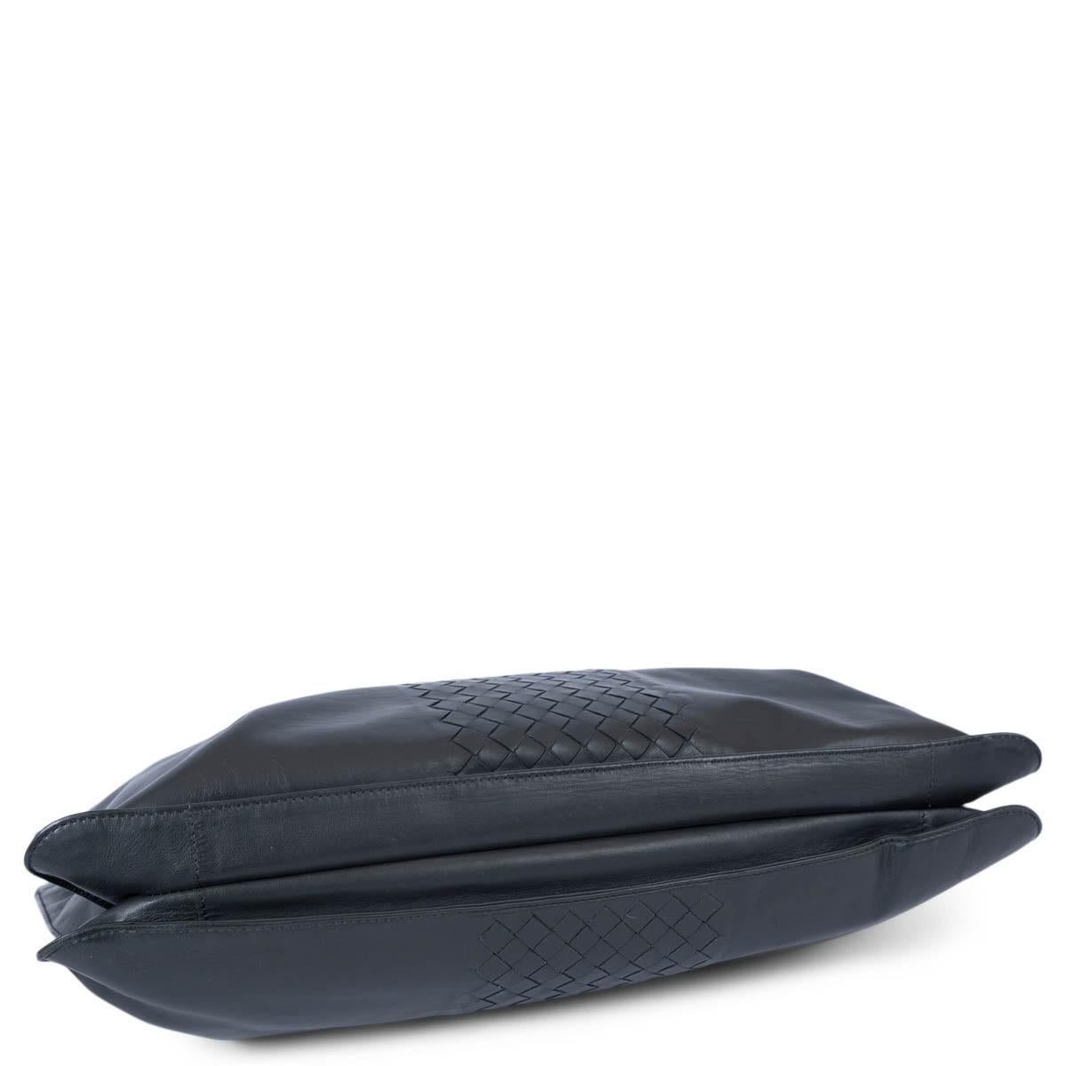 Women's BOTTEGA VENETA anthracite gray leather INTRECCIATO SOFT BRIEFCASE Bag For Sale