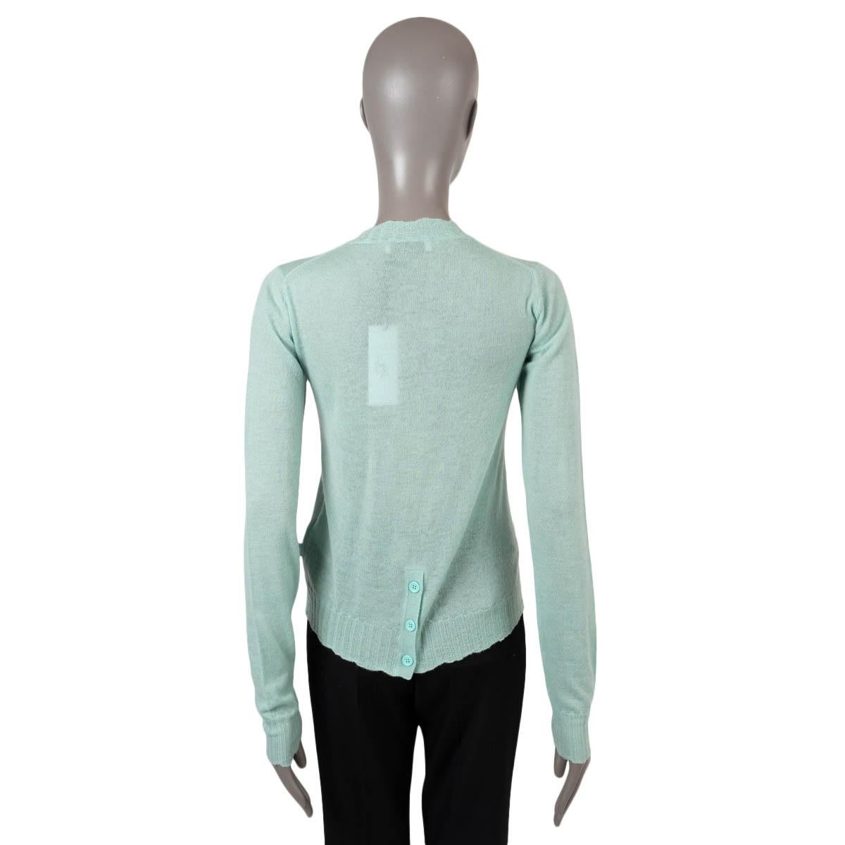 BOTTEGA VENETA Pull en cachemire aqua 2020 FINE Knit CREWNECK 36 XS Excellent état - En vente à Zürich, CH