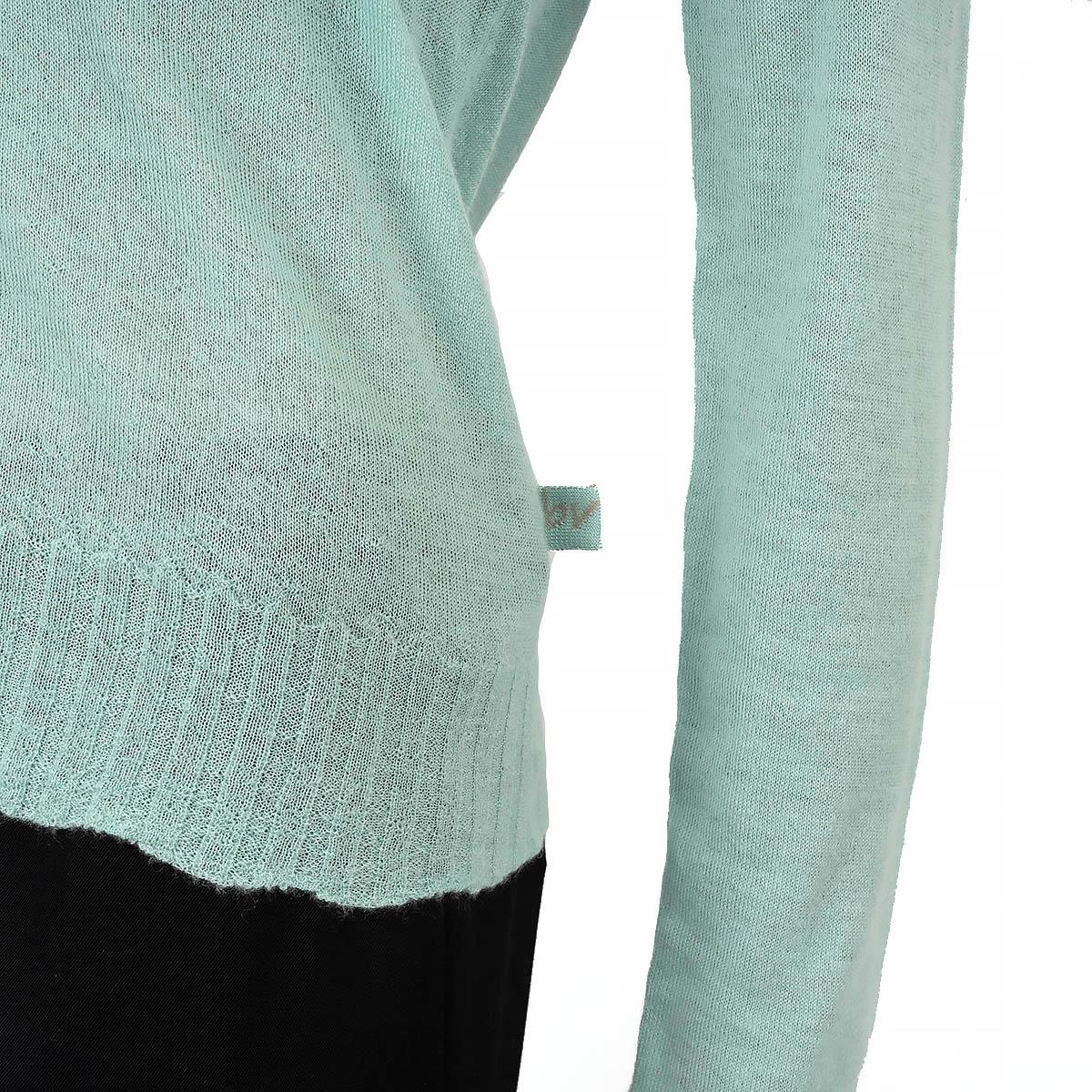BOTTEGA VENETA aqua cashmere 2020 FINE KNIT CREWNECK Sweater 36 XS For Sale 1