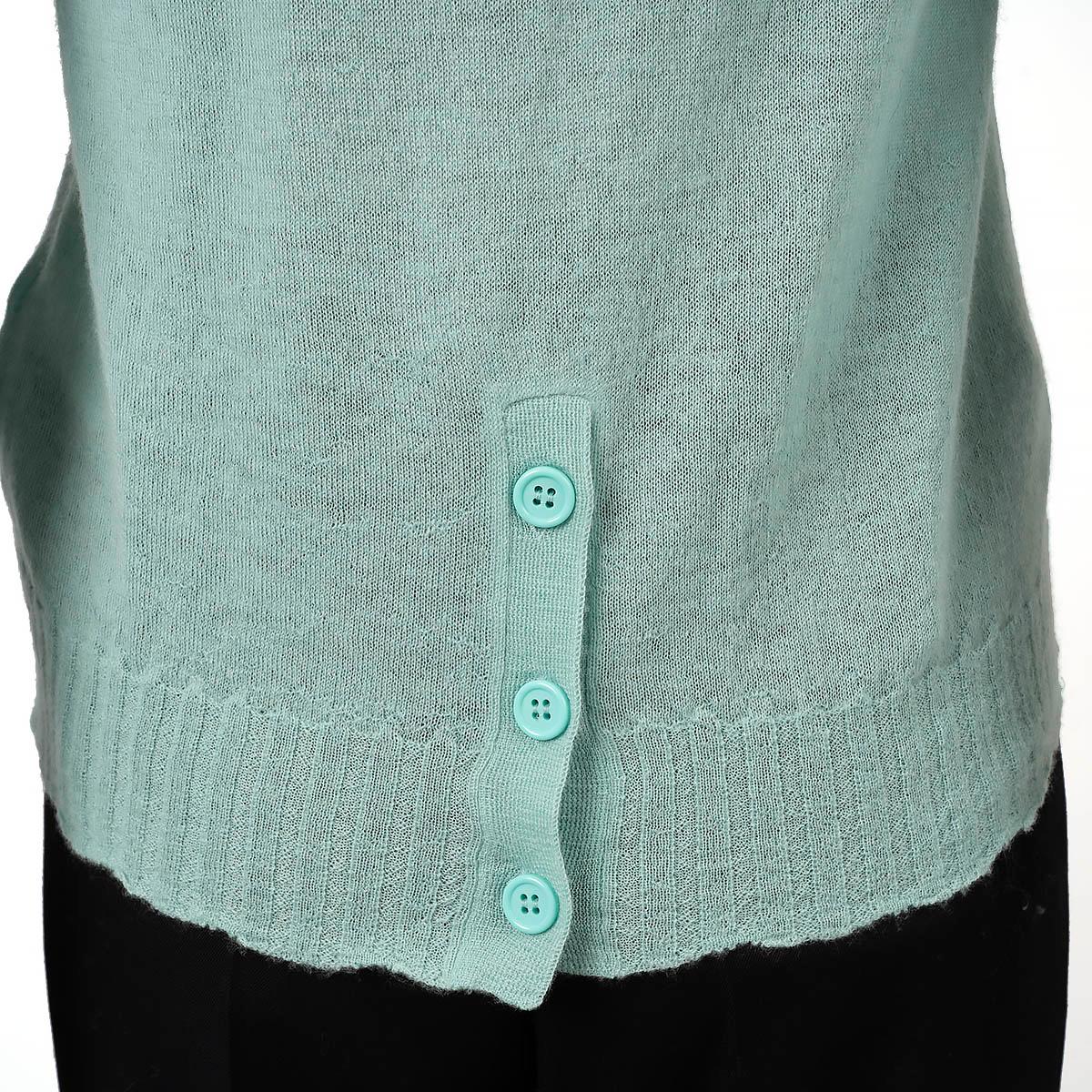 BOTTEGA VENETA aqua cashmere 2020 FINE KNIT CREWNECK Sweater 36 XS For Sale 2