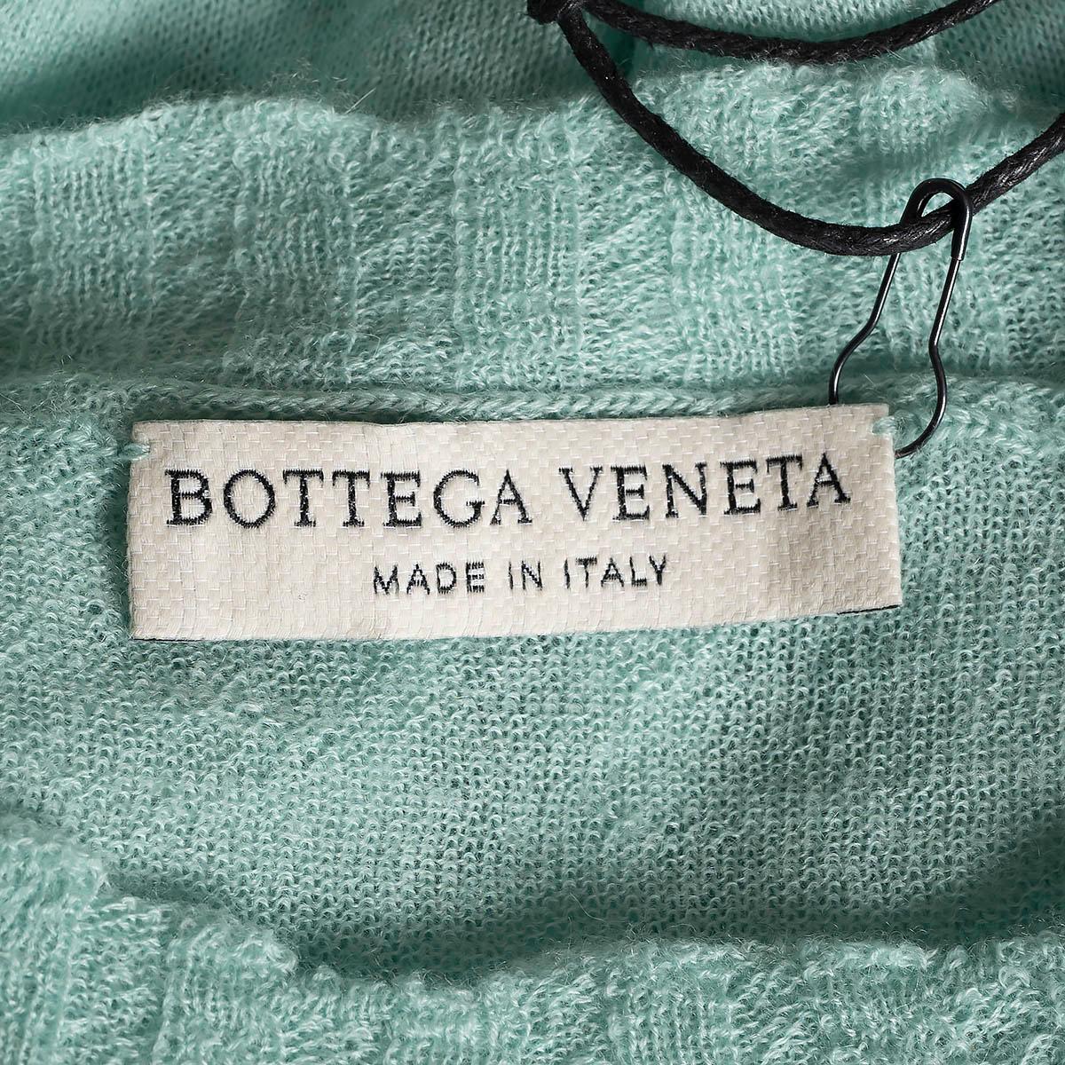 BOTTEGA VENETA aqua cashmere 2020 FINE KNIT CREWNECK Sweater 36 XS For Sale 3