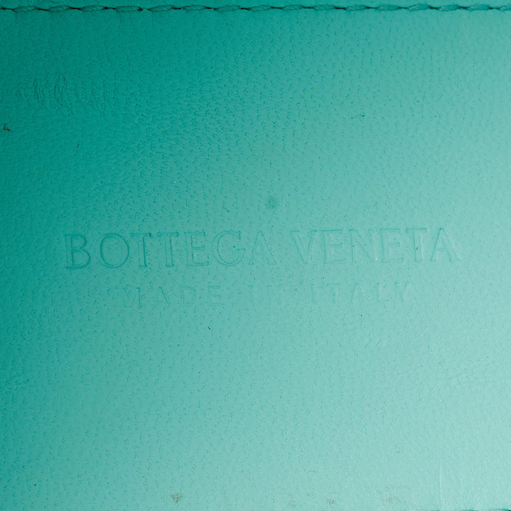 Bottega Veneta Aqua Green Intrecciato Leather Candy Arco Tote 1