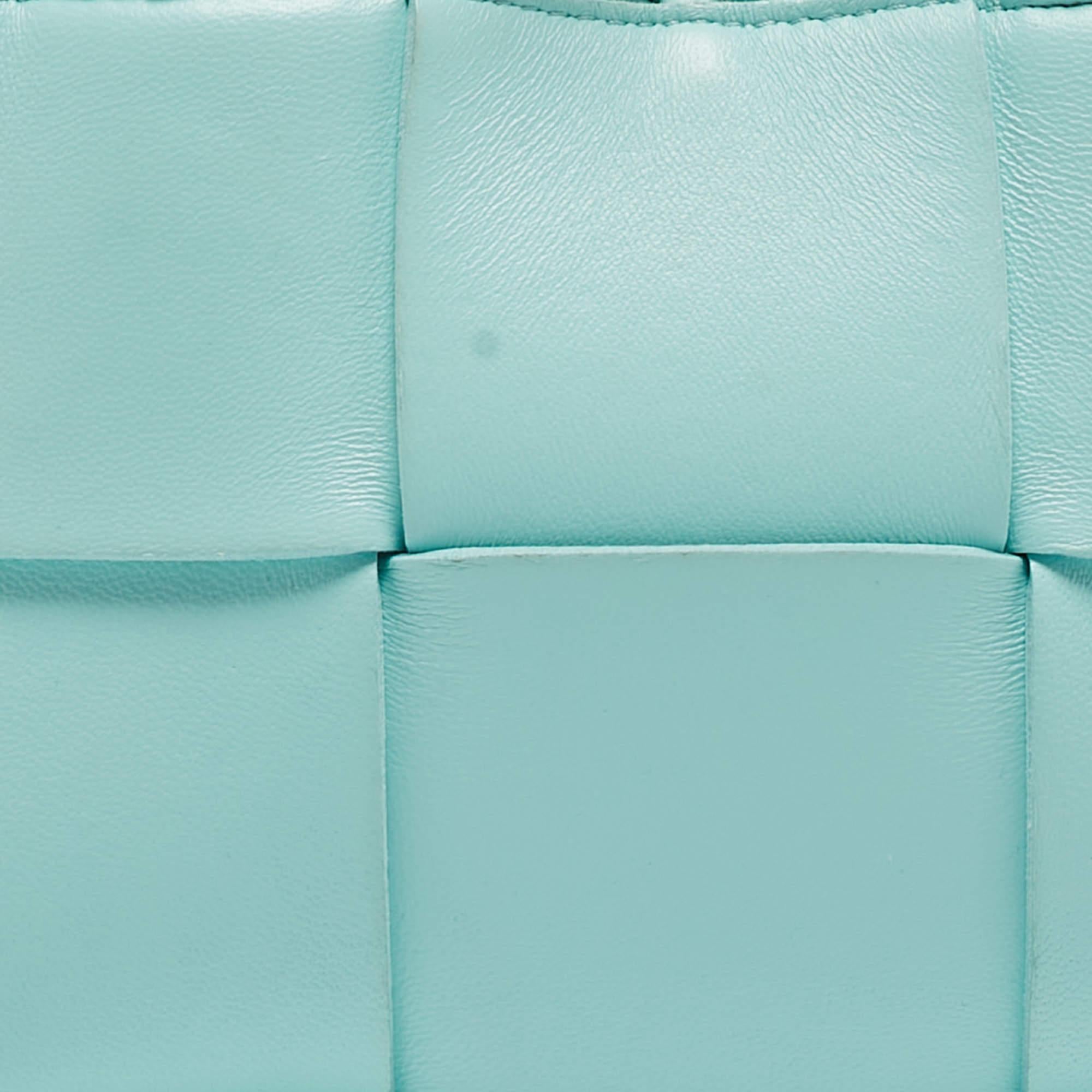 Bottega Veneta Aqua Green Intrecciato Leather Candy Arco Tote 3