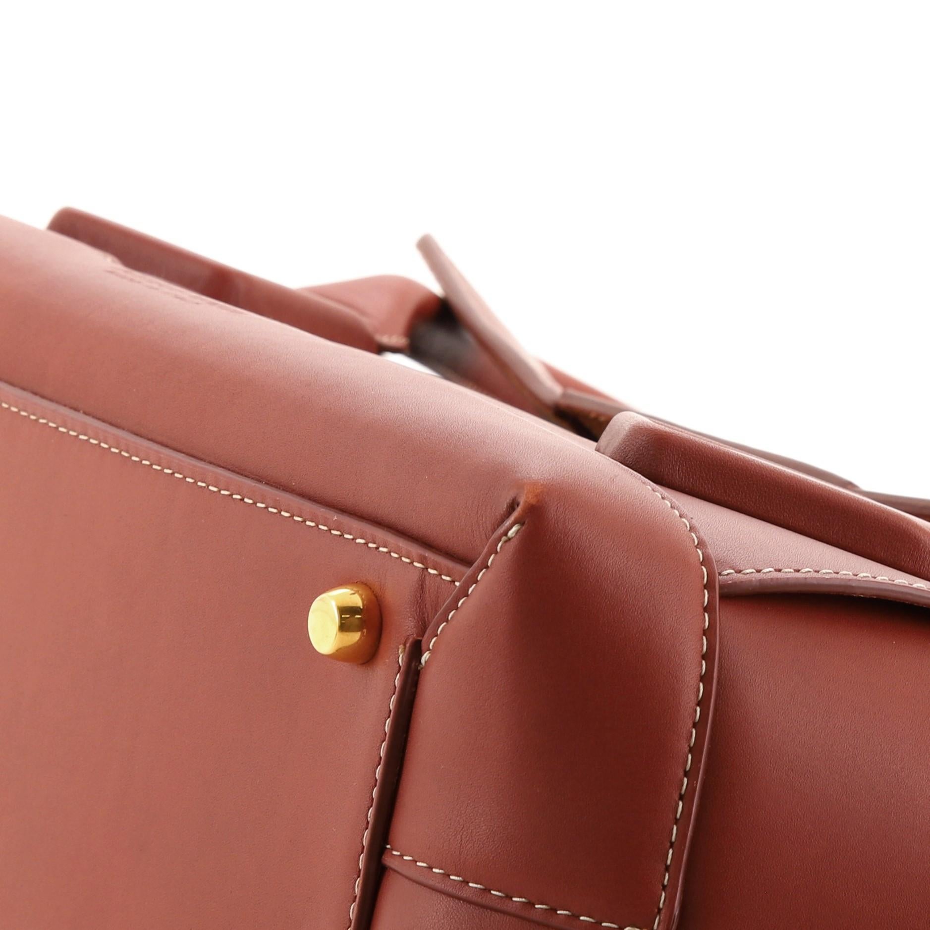 Bottega Veneta Arco Bag Maxi Intrecciato Leather Medium In Good Condition In NY, NY