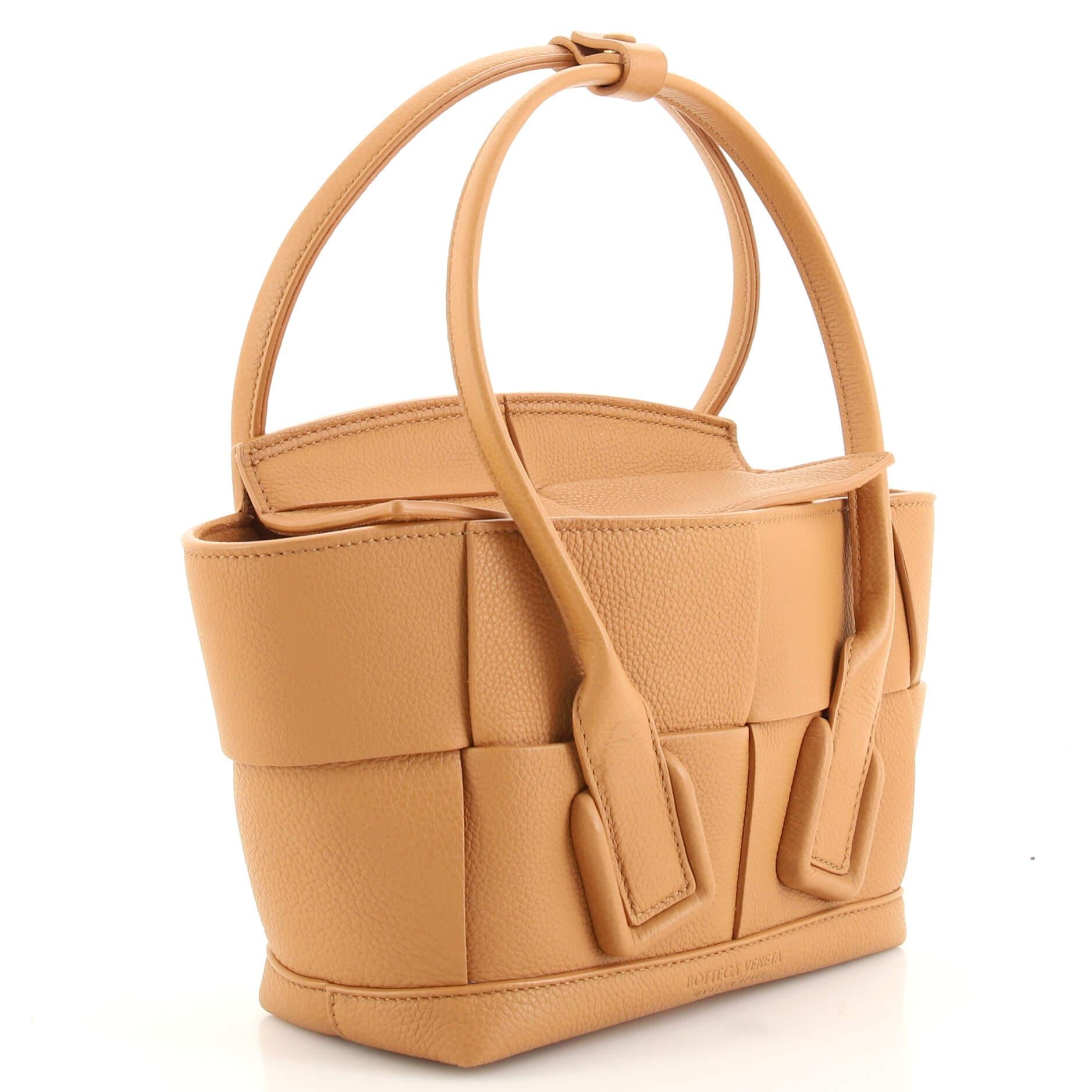 Bottega Veneta Arco Bag Maxi Intrecciato Leather Mini In Good Condition In NY, NY