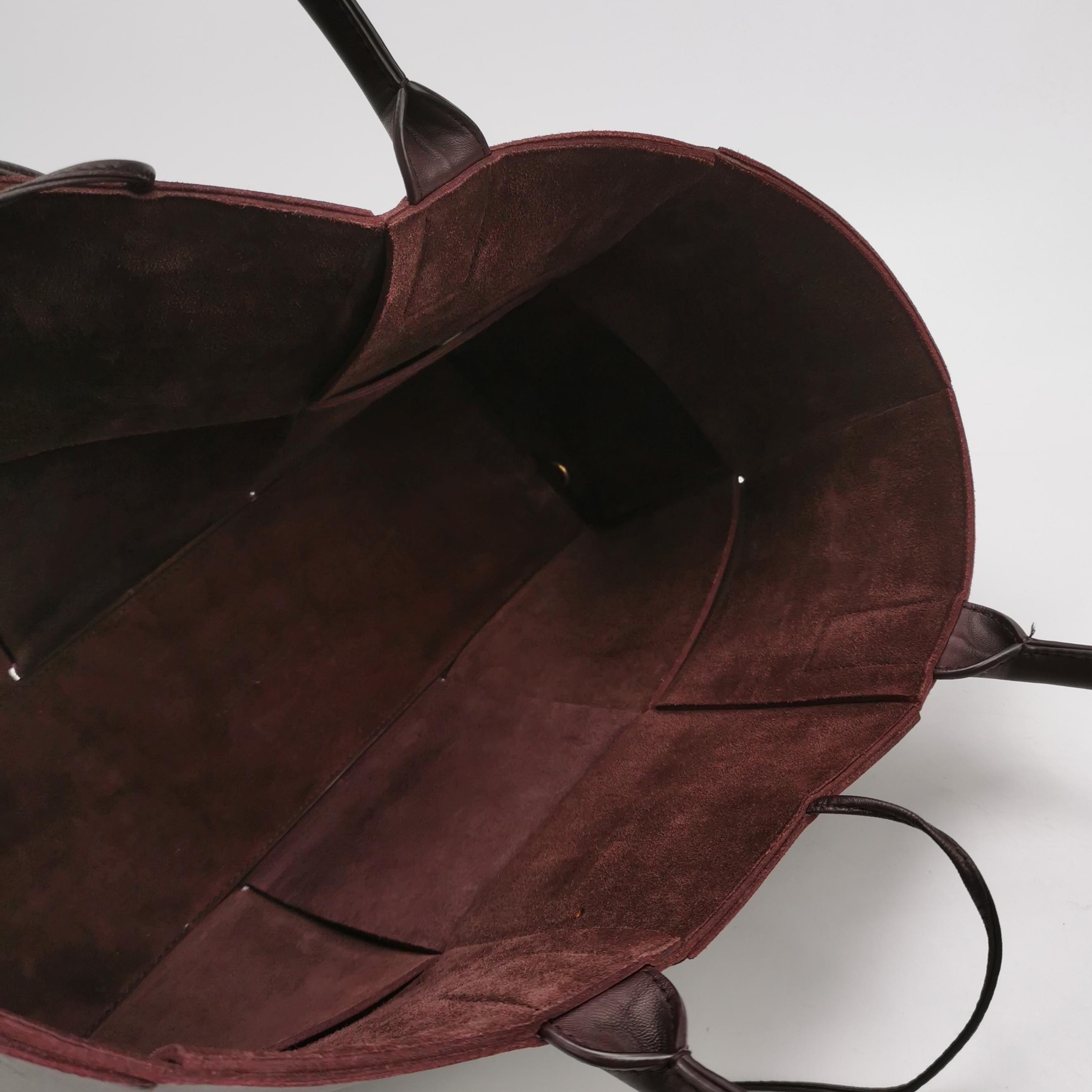 Bottega Veneta Arco Tote Bag Medium Brown Leather 37cm en vente 3