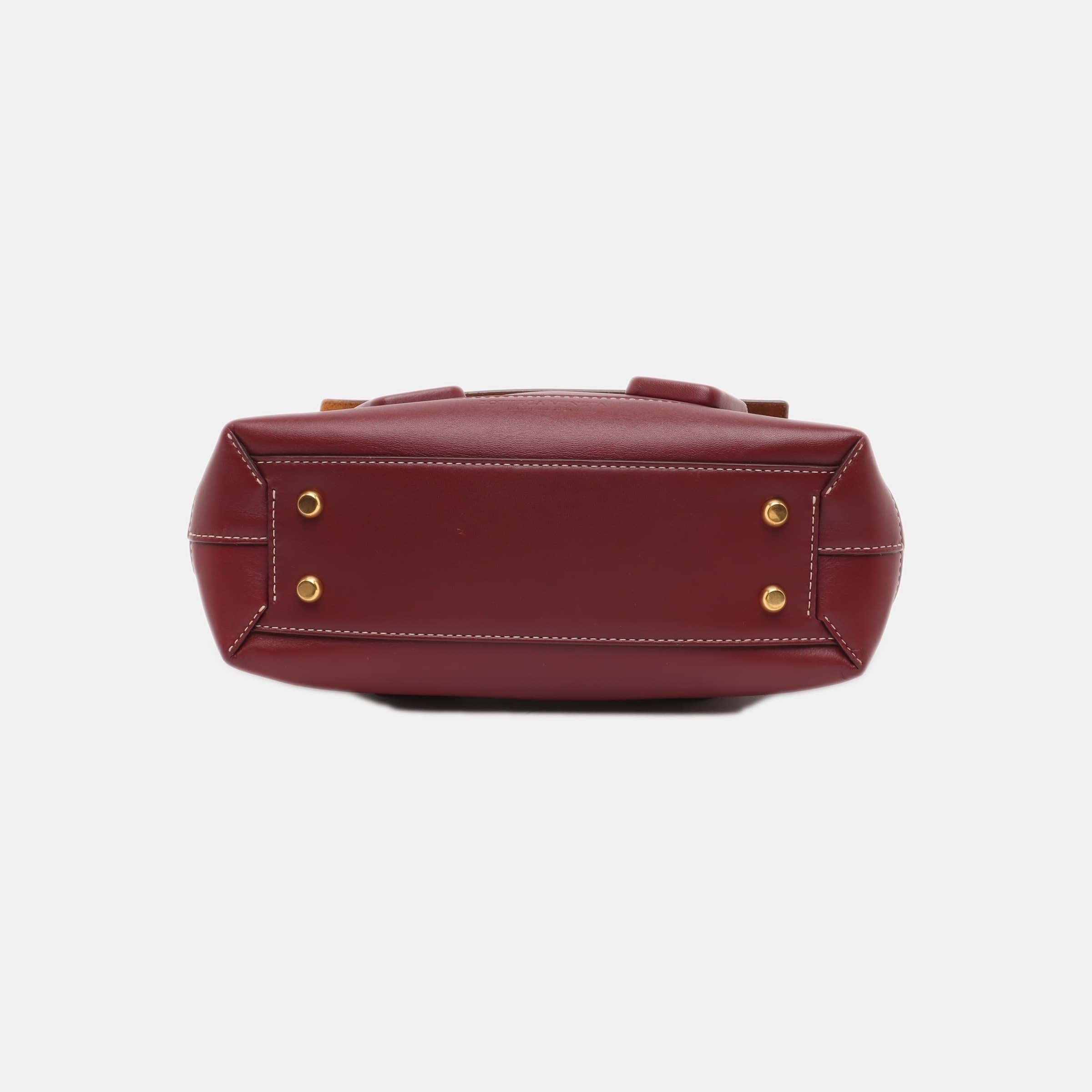 Women's Bottega Veneta Arco Tote Bag Small Burgundy Leather 23cm
