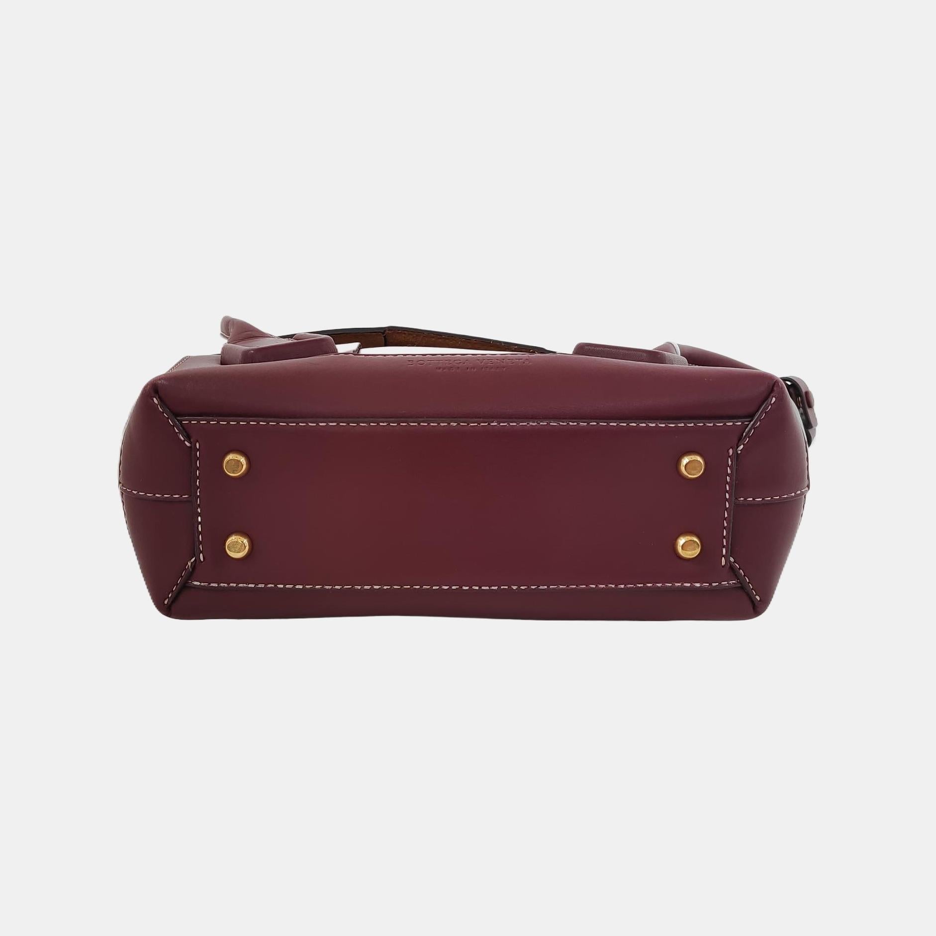 Women's Bottega Veneta Arco Tote Bag Small Burgundy Leather 33cm