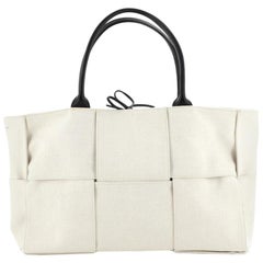 Bottega Veneta Arco Tote Maxi Intrecciato Canvas Medium