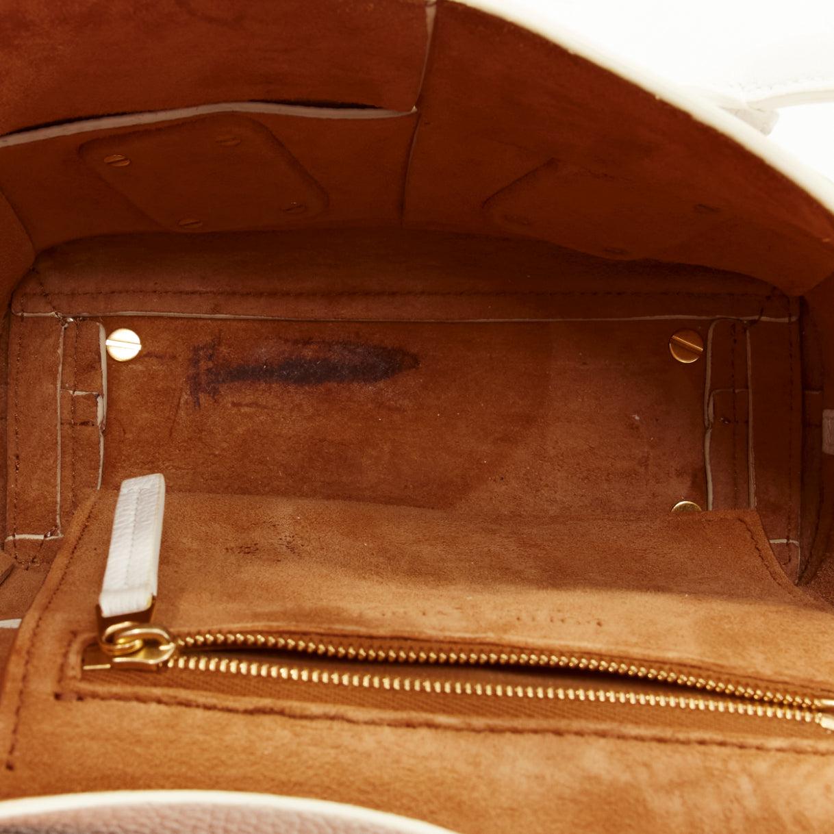 BOTTEGA VENETA Arco white textured intrecciato leather woven small crossbody bag For Sale 6