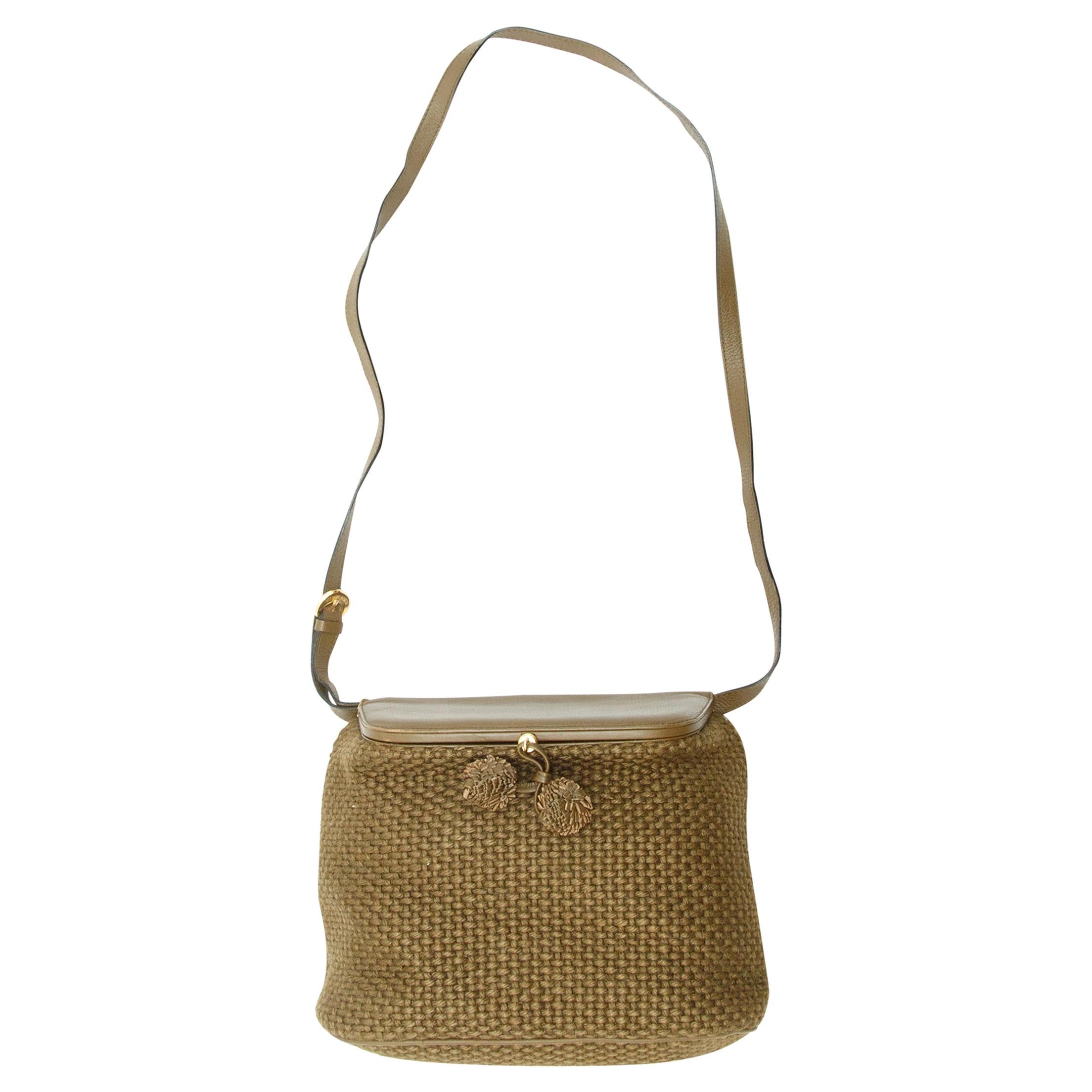 Bottega Army Green Woven Crossbody Bag at 1stDibs army green crossbody bag