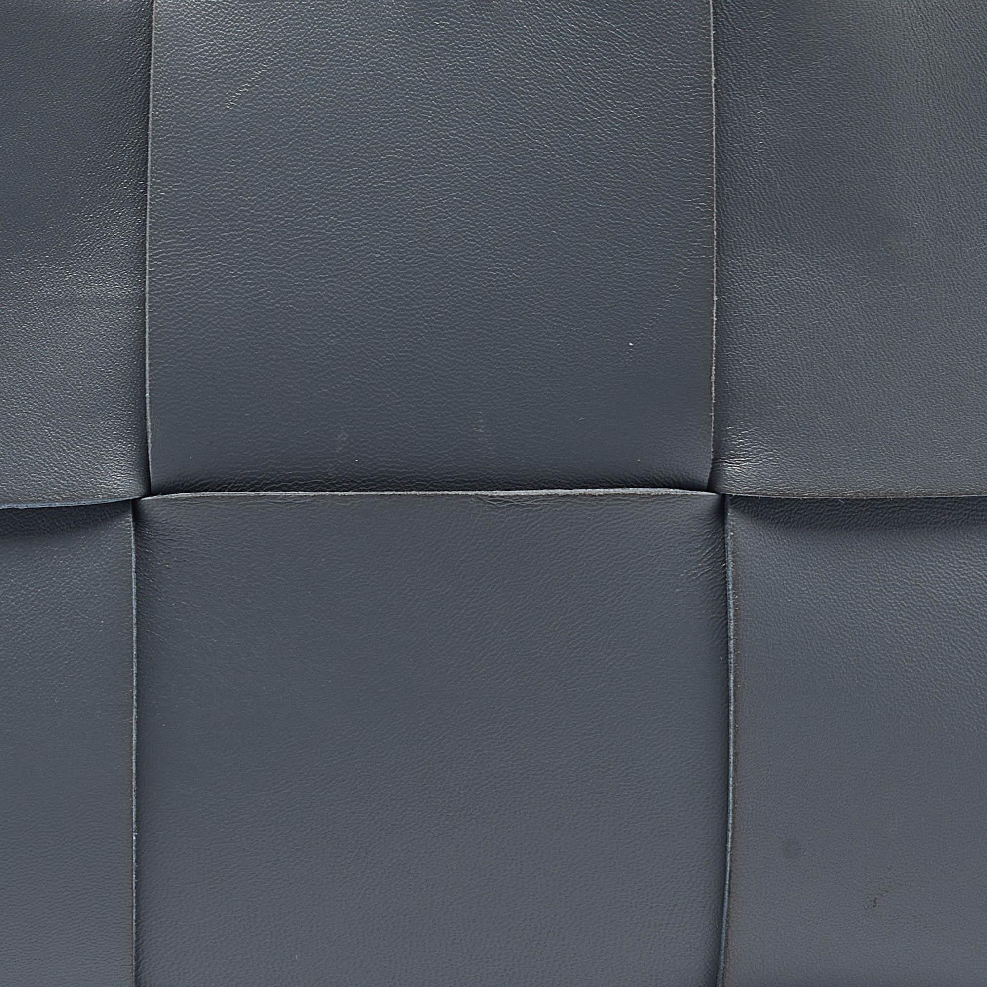 Women's Bottega Veneta Ash Blue Intrecciato Leather Medium Arco Tote