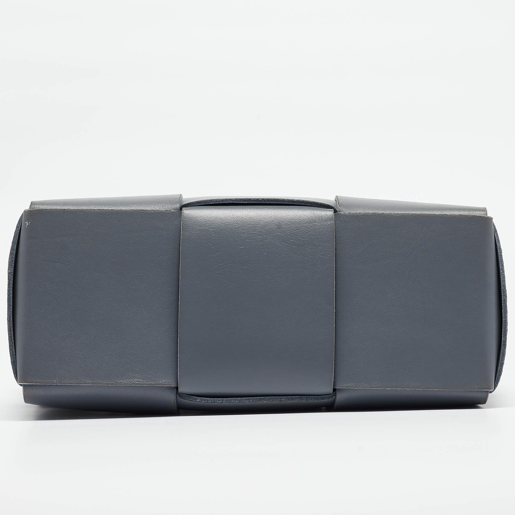 Bottega Veneta Ash Blue Intrecciato Leather Medium Arco Tote 1