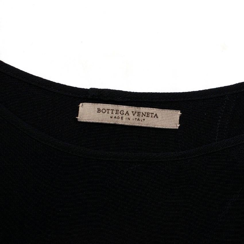 Women's Bottega Veneta Asymmetric Black Silk Dress US 0-2 For Sale
