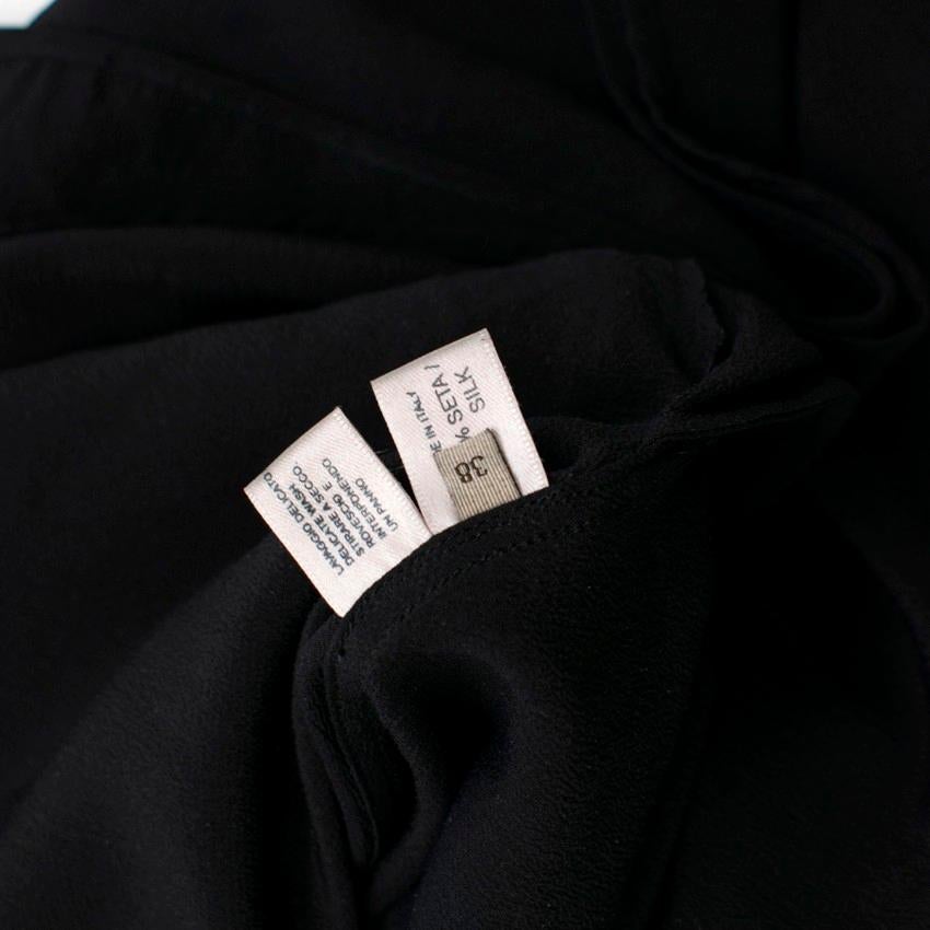 Bottega Veneta Asymmetric Black Silk Dress US 0-2 For Sale 2