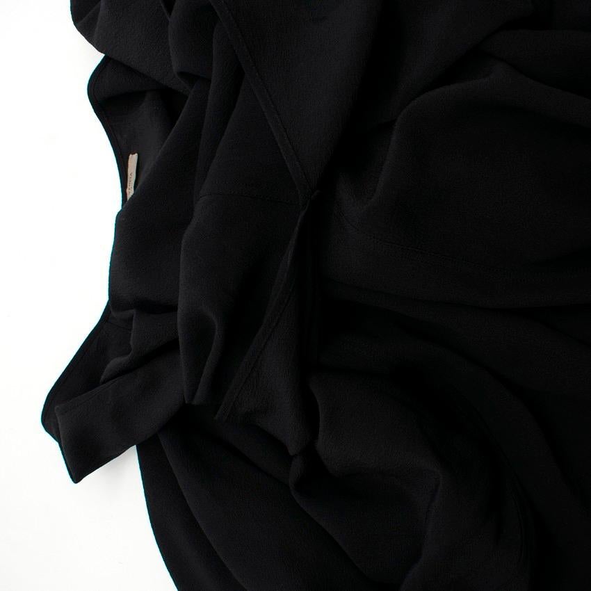 Bottega Veneta Asymmetric Black Silk Dress US 0-2 For Sale 3