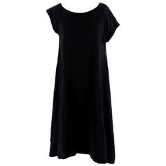 Bottega Veneta Asymmetric Black Silk Dress US 0-2