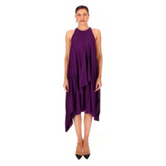 Bottega Veneta Asymmetric Tiered Silk Midi Dress