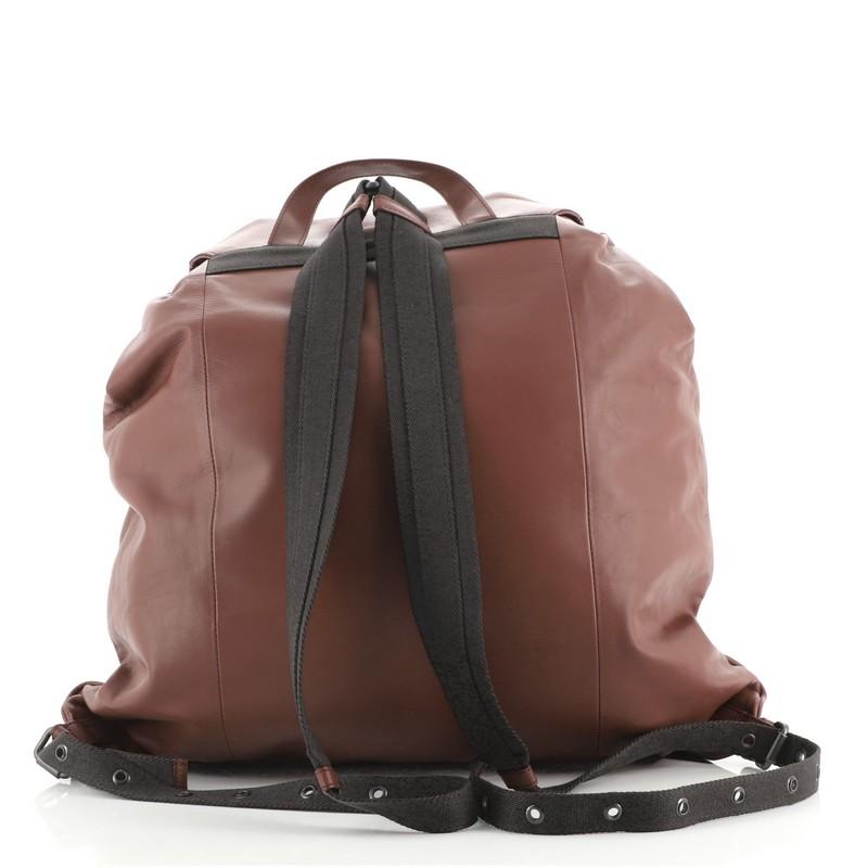 Brown Bottega Veneta Backpack Leather with Intrecciato Large