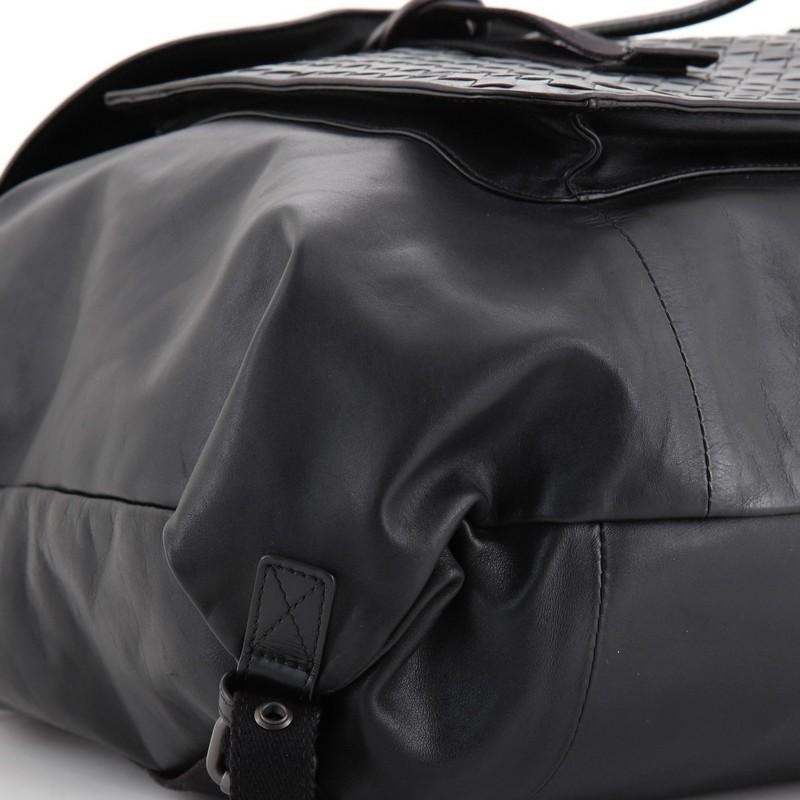 Bottega Veneta Backpack Leather with Intrecciato Large 2