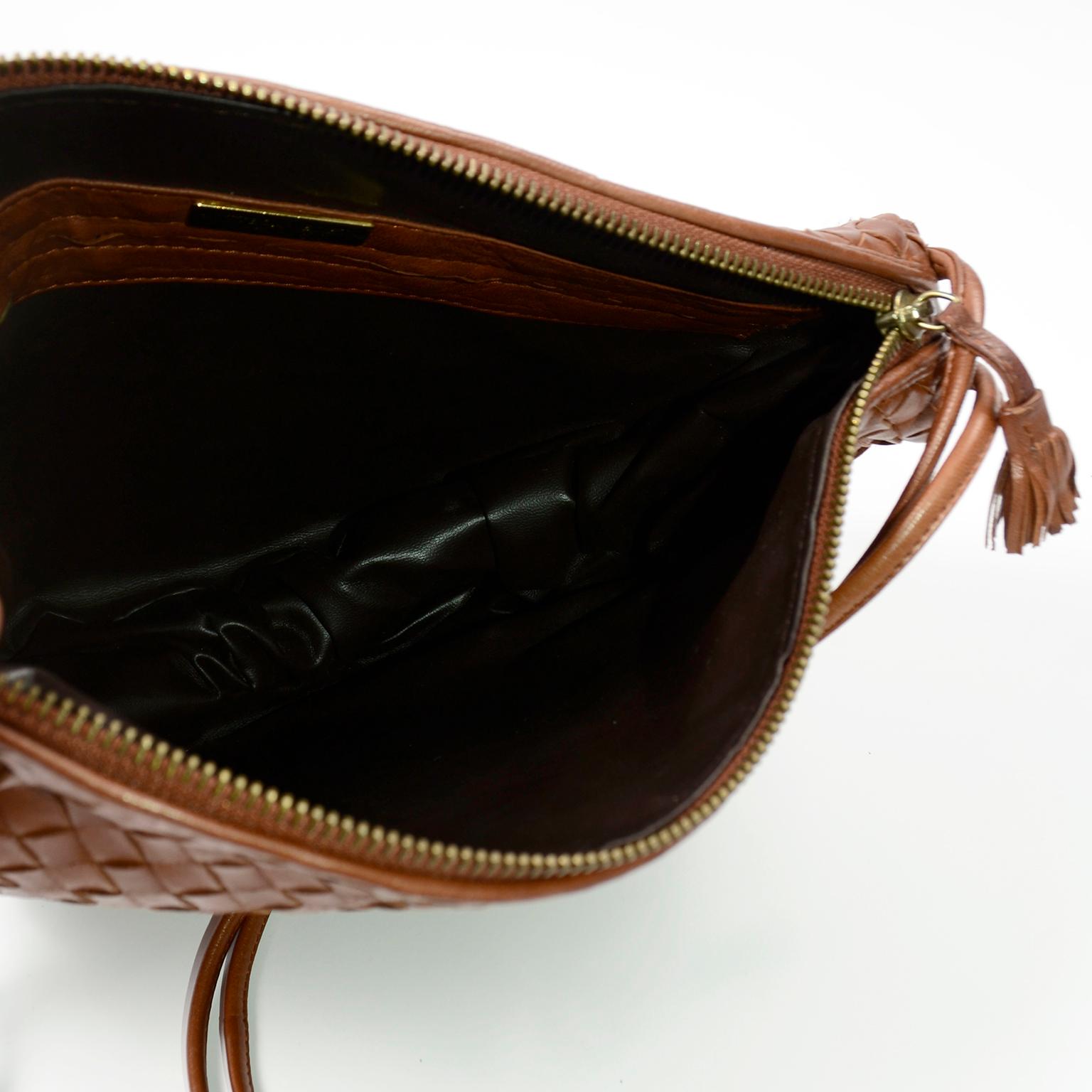 Bottega Veneta Bag Vintage Woven Lambskin Leather Handbag with Shoulder Strap 2