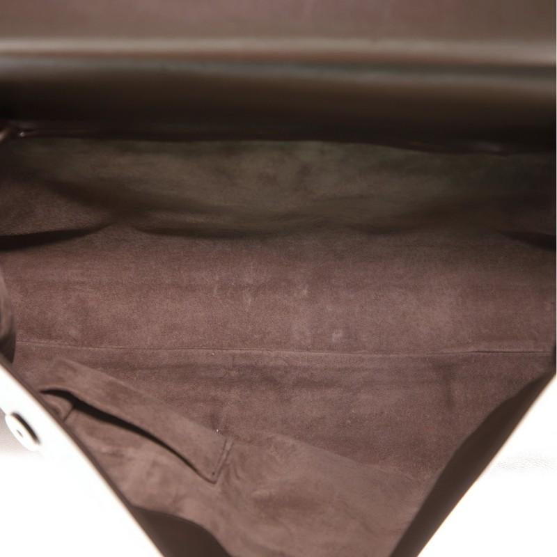 Women's or Men's Bottega Veneta Bar Frame Top Handle Flap Bag Leather with Intrecciato Detail