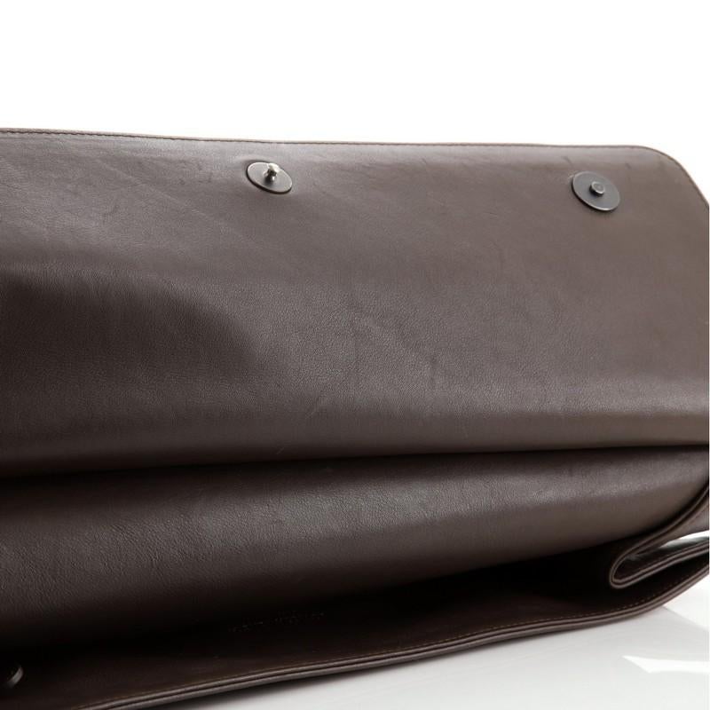 Bottega Veneta Bar Frame Top Handle Flap Bag Leather with Intrecciato Detail 2