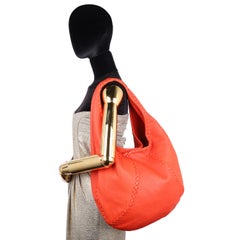 Bottega Veneta Baseball Hobo Leather Orange