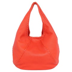 Bottega Veneta Baseball Hobo Leather Orange