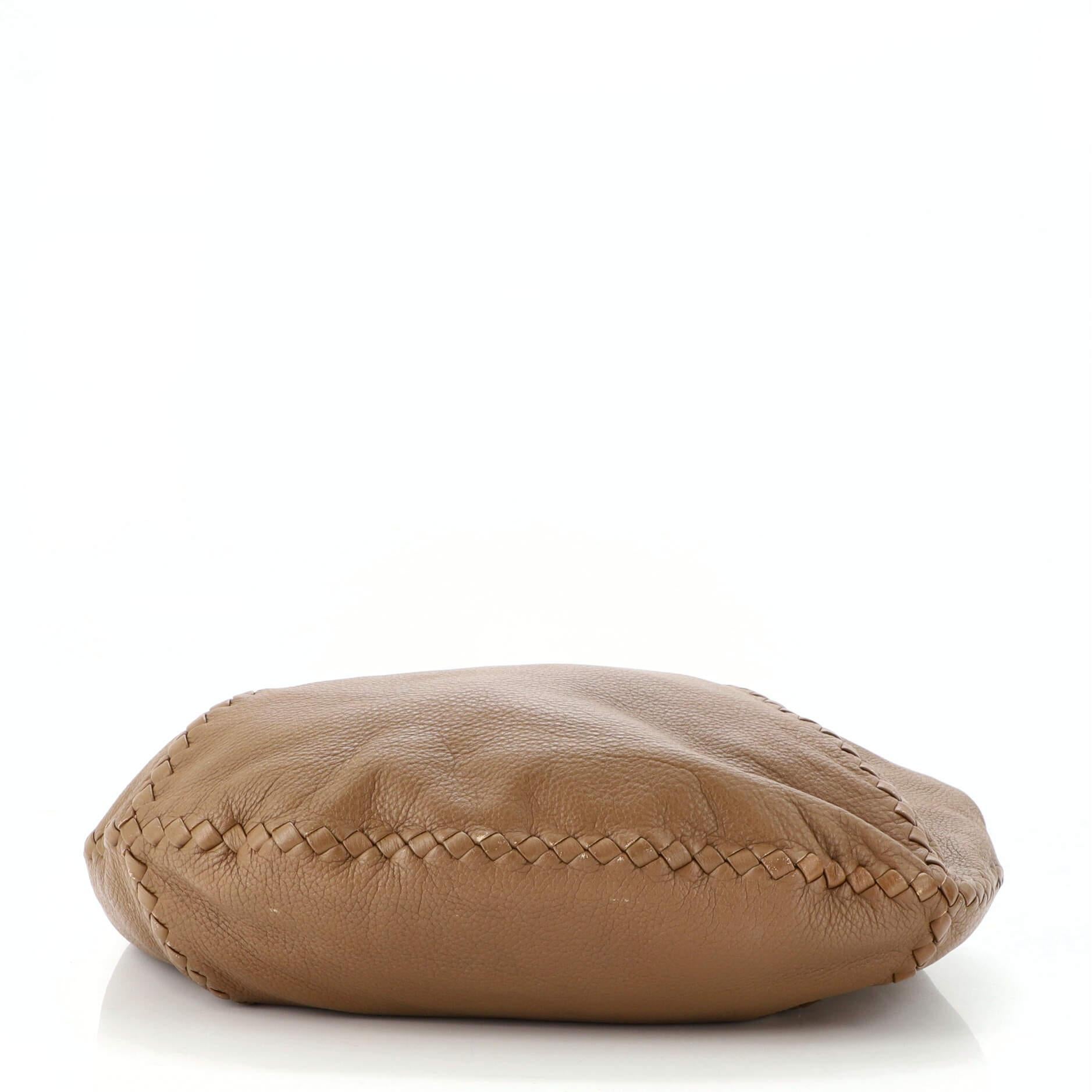 Women's or Men's Bottega Veneta Baseball Hobo Leather with Intrecciato Detail Medium